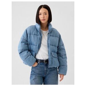 GAP denim puffer jacket